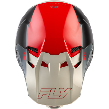Casque FLY RACING Formula CC Glide – noir/rouge/gris, Taille M,