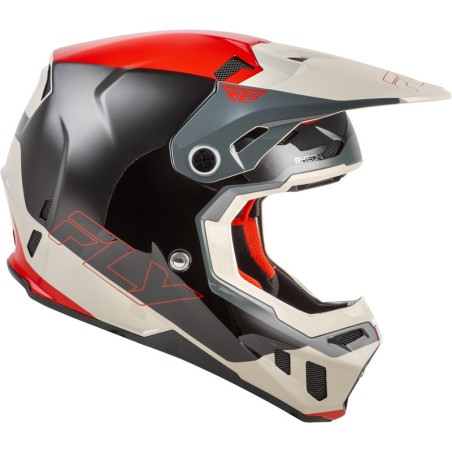 Casque FLY RACING Formula CC Glide – noir/rouge/gris, Taille M,