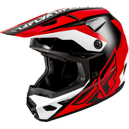 Casque FLY RACING Kinetic Crest – rouge/noir/blanc, Taille M