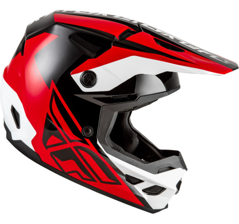Casque FLY RACING Kinetic Crest – rouge/noir/blanc, Taille M