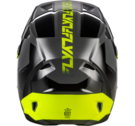 Casque FLY RACING Kinetic Crest – gris/noir/jaune fluo, Taille XL