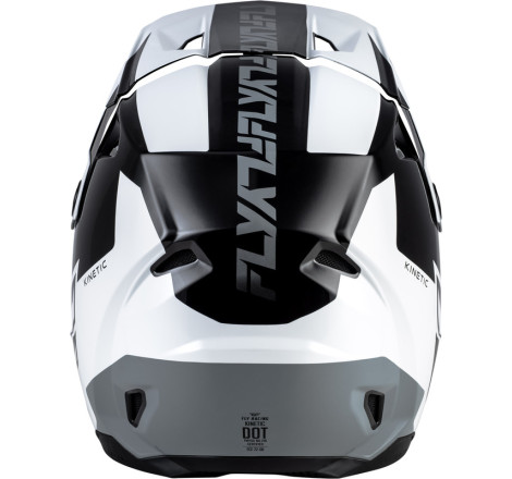Casque FLY RACING Kinetic Crest – noir/blanc/gris, Taille S