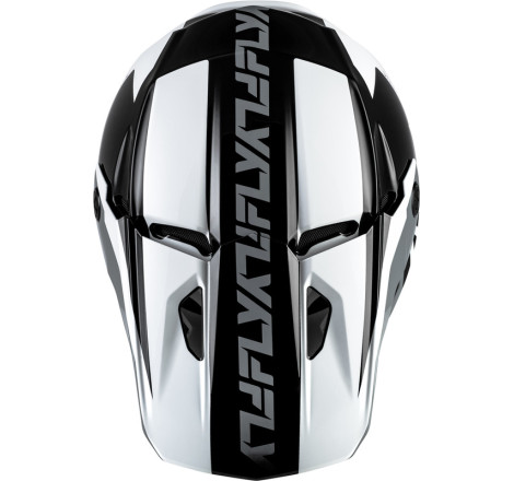 Casque FLY RACING Kinetic Crest – noir/blanc/gris, Taille S