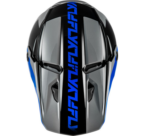 Casque FLY RACING Kinetic Crest – gris/noir/bleu, Taille M
