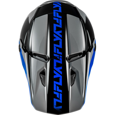 Casque FLY RACING Kinetic Crest – gris/noir/bleu, Taille M