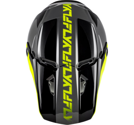 Casque FLY RACING Kinetic Crest – gris/noir/jaune fluo, Taille S