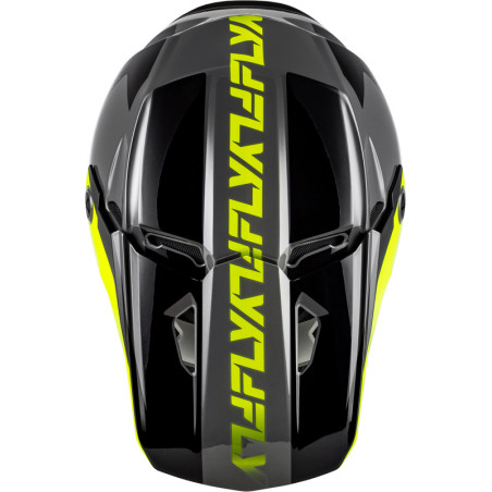 Casque FLY RACING Kinetic Crest – gris/noir/jaune fluo, Taille S