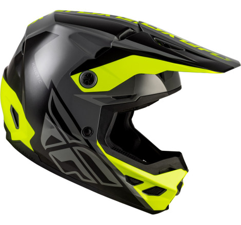 Casque FLY RACING Kinetic Crest – gris/noir/jaune fluo, Taille M