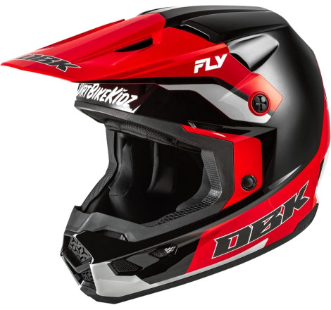 Casque FLY RACING Kinetic Special Edition DBK – noir/rouge/gris, Taille M