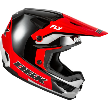 Casque FLY RACING Kinetic Special Edition DBK – noir/rouge/gris, Taille L