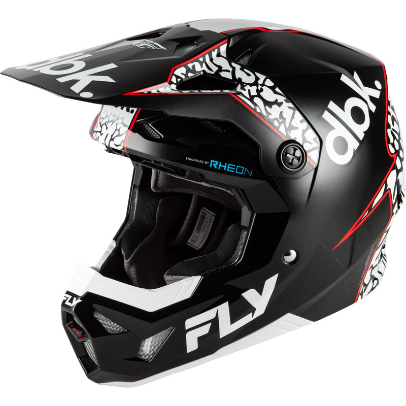 Casque FLY RACING Formula CP Special Edition DBK – noir/blanc/rouge, Taille M