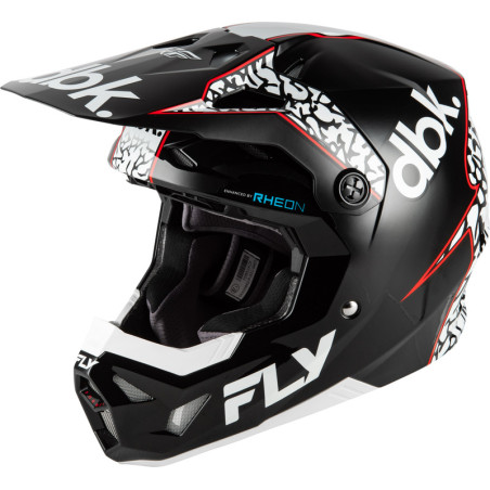 Casque FLY RACING Formula CP Special Edition DBK – noir/blanc/rouge, Taille M