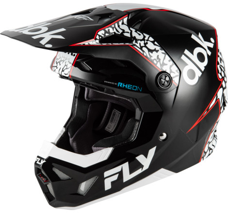 Casque FLY RACING Formula CP Special Edition DBK – noir/blanc/rouge, Taille M