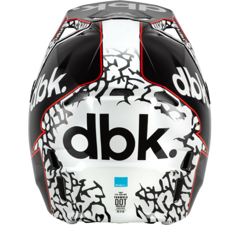 Casque FLY RACING Formula CP Special Edition DBK – noir/blanc/rouge, Taille M