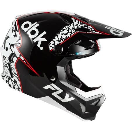 Casque FLY RACING Formula CP Special Edition DBK – noir/blanc/rouge, Taille M