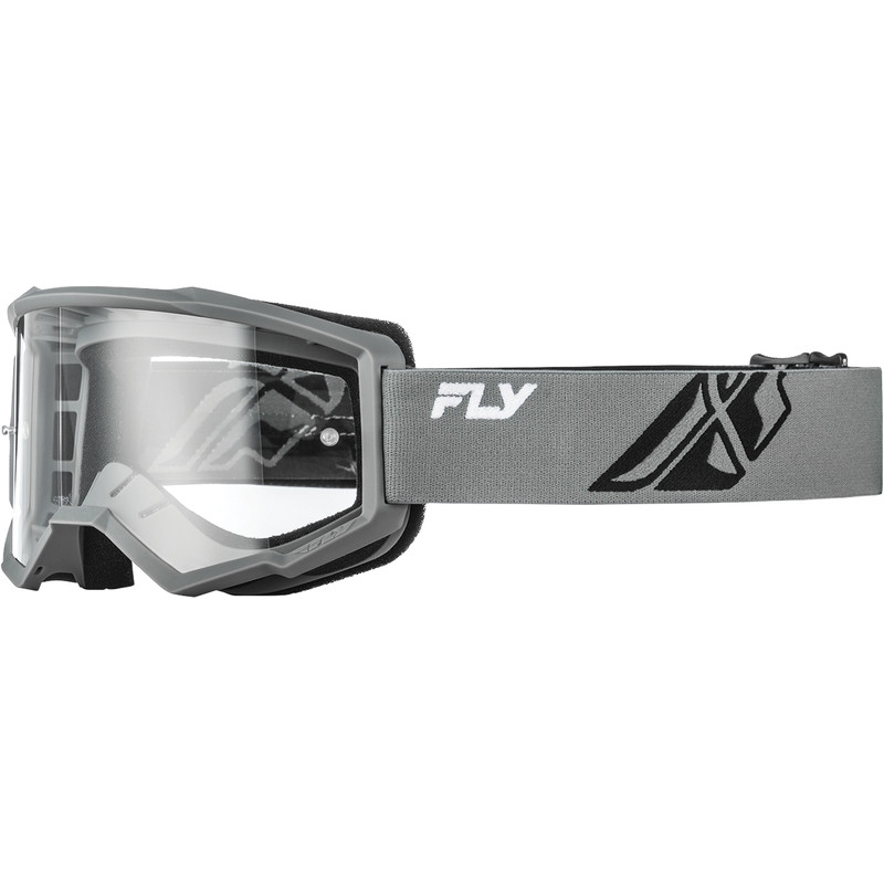 Masque FLY RACING Focus Gris/Noir – écran clair
