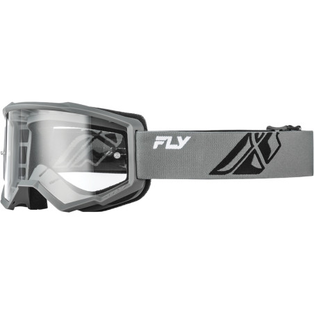 Masque FLY RACING Focus Gris/Noir – écran clair