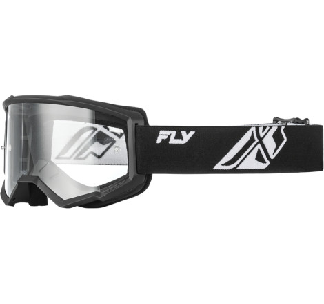 Masque FLY RACING Focus Noir/Blanc – écran clair