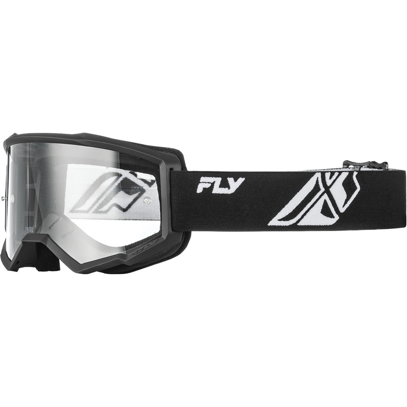 Masque FLY RACING Focus Noir/Blanc – écran clair