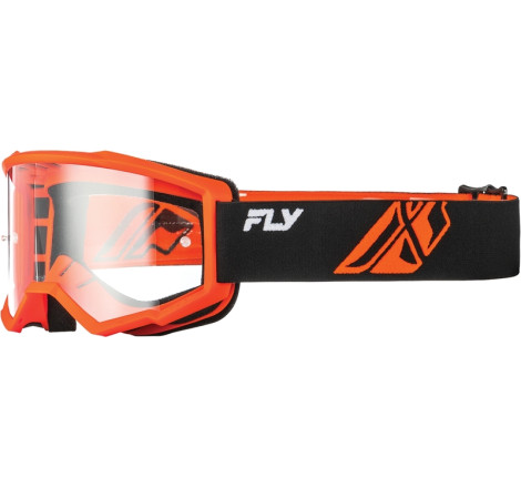 Masque FLY RACING Focus Noir/Orange – écran clair