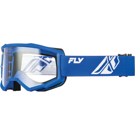 Masque FLY RACING Focus Bleu/Blanc – écran clair