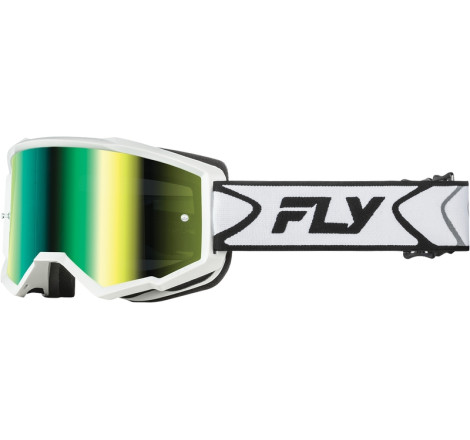 Masque FLY RACING Zone Blanc/Noir – écran vert