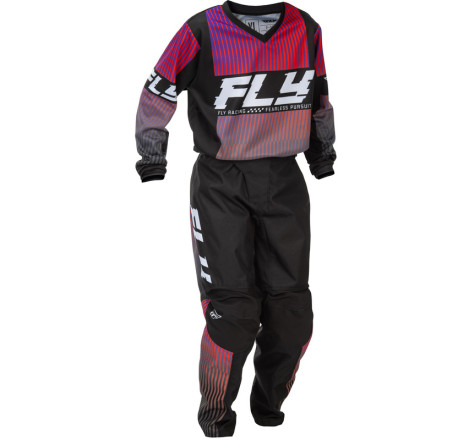 Pantalon enfant FLY RACING F-16 Taille 20 - noir/rouge/violet