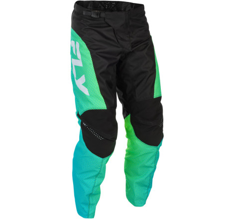 Pantalon FLY RACING F-16 Taille 36 - Aqua/noir/blanc