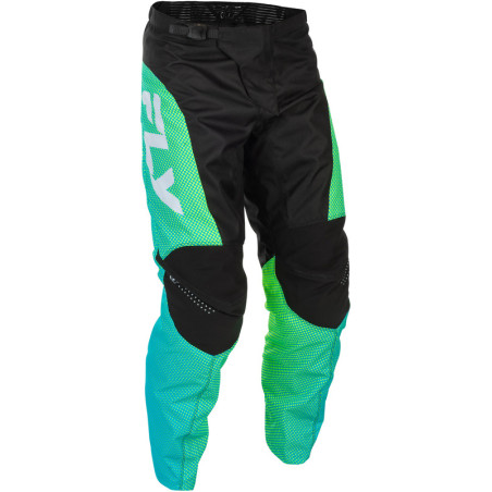 Pantalon FLY RACING F-16 Taille 36 - Aqua/noir/blanc
