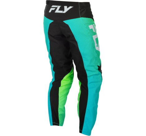 Pantalon FLY RACING F-16 Taille 36 - Aqua/noir/blanc
