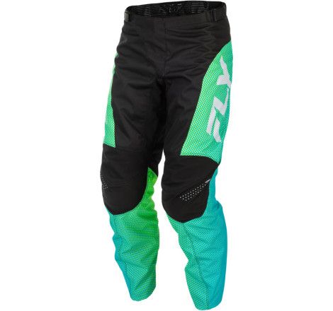 Pantalon FLY RACING F-16 Taille 36 - Aqua/noir/blanc