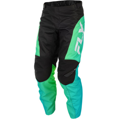 Pantalon FLY RACING F-16 Taille 36 - Aqua/noir/blanc