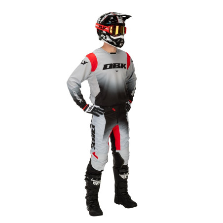 Pantalon FLY RACING Kinetic DBK Taille 34 - gris/noir/rouge