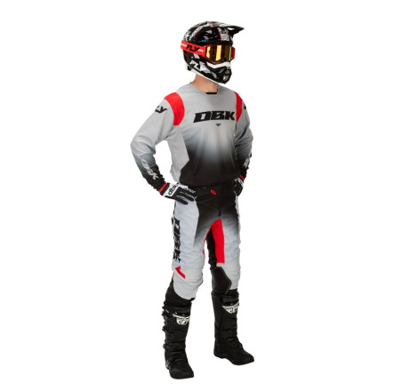 Pantalon FLY RACING Kinetic DBK Taille 32 - gris/noir/rouge