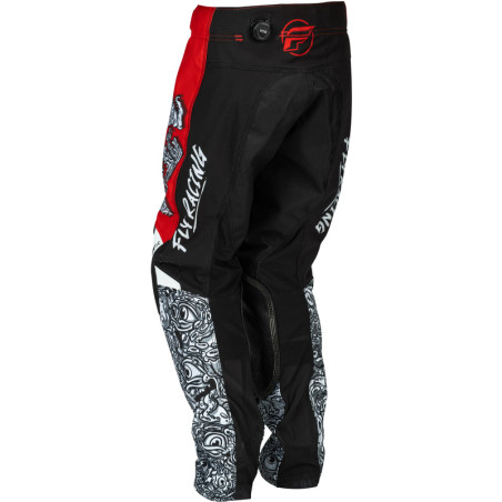 Pantalon enfant FLY RACING Kinetic Mutant Taille 24 - rouge/blanc/noir