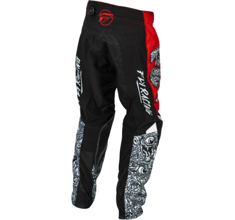 Pantalon enfant FLY RACING Kinetic Mutant Taille 24 - rouge/blanc/noir