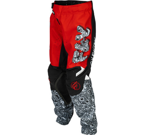 Pantalon enfant FLY RACING Kinetic Mutant Taille 24 - rouge/blanc/noir