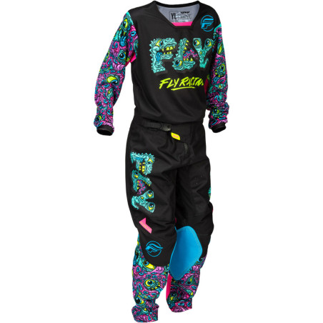 Pantalon enfant FLY RACING Kinetic Mutant Taille 24 - noir/multi