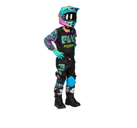 Pantalon enfant FLY RACING Kinetic Mutant Taille 24 - noir/multi