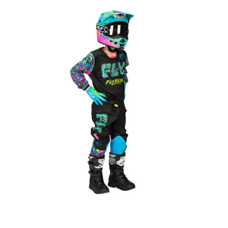 Pantalon enfant FLY RACING Kinetic Mutant Taille 24 - noir/multi