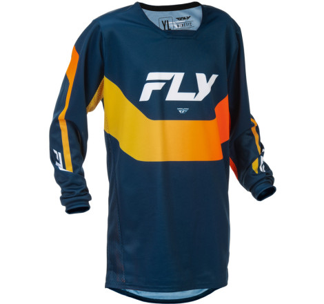 Maillot enfant FLY RACING Kinetic Taille YL - Navy/orange