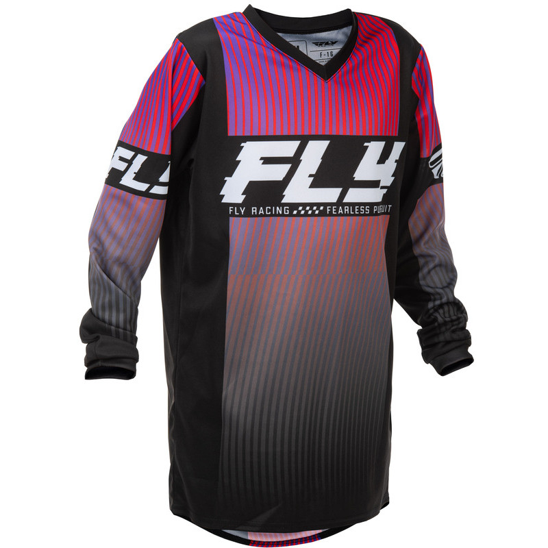 Maillot enfant FLY RACING F-16 Taille YXL - noir/rouge/violet