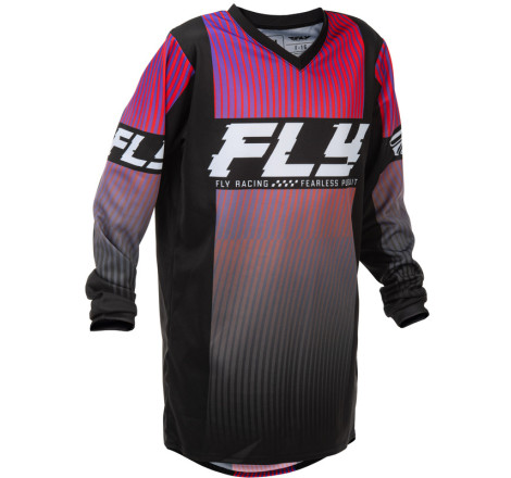 Maillot enfant FLY RACING F-16 Taille YM - noir/rouge/violet