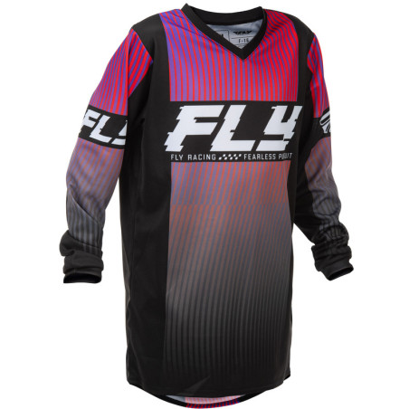 Maillot enfant FLY RACING F-16 Taille YM - noir/rouge/violet