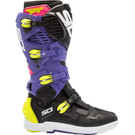 Bottes SIDI Crossfire 3 SRS Pointure 40 - violet/noir/jaune fluo
