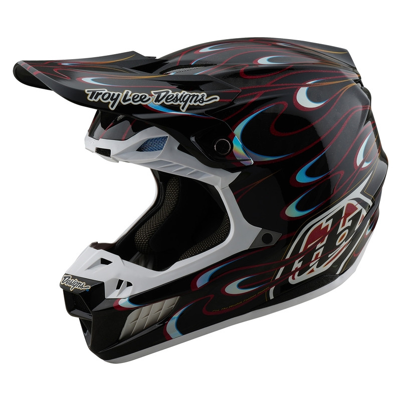Casque TROY LEE DESIGNS SE5 Carbon Torched Taille XS - noir/rouge