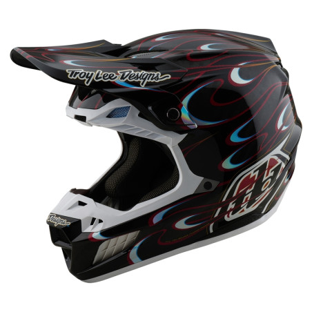 Casque TROY LEE DESIGNS SE5 Carbon Torched Taille XS - noir/rouge