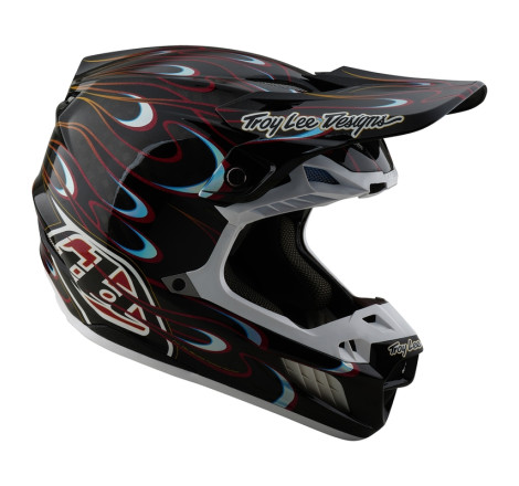 Casque TROY LEE DESIGNS SE5 Carbon Torched Taille XS - noir/rouge