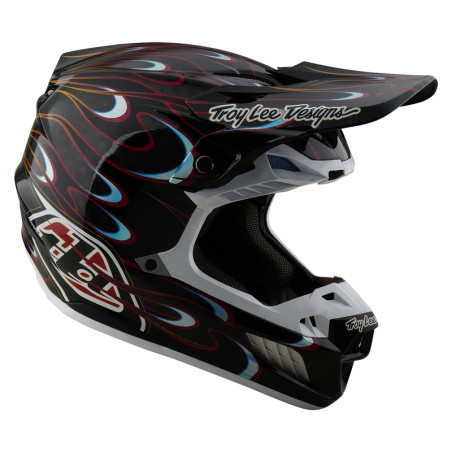 Casque TROY LEE DESIGNS SE5 Carbon Torched Taille XS - noir/rouge