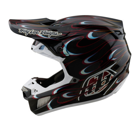 Casque TROY LEE DESIGNS SE5 Carbon Torched Taille XS - noir/rouge